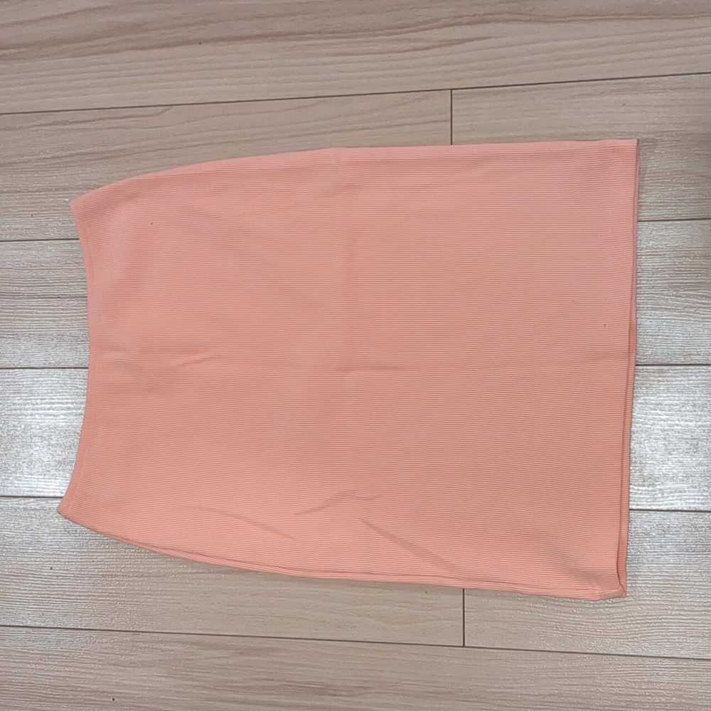 American apparel coral stretchy pencil skirt
